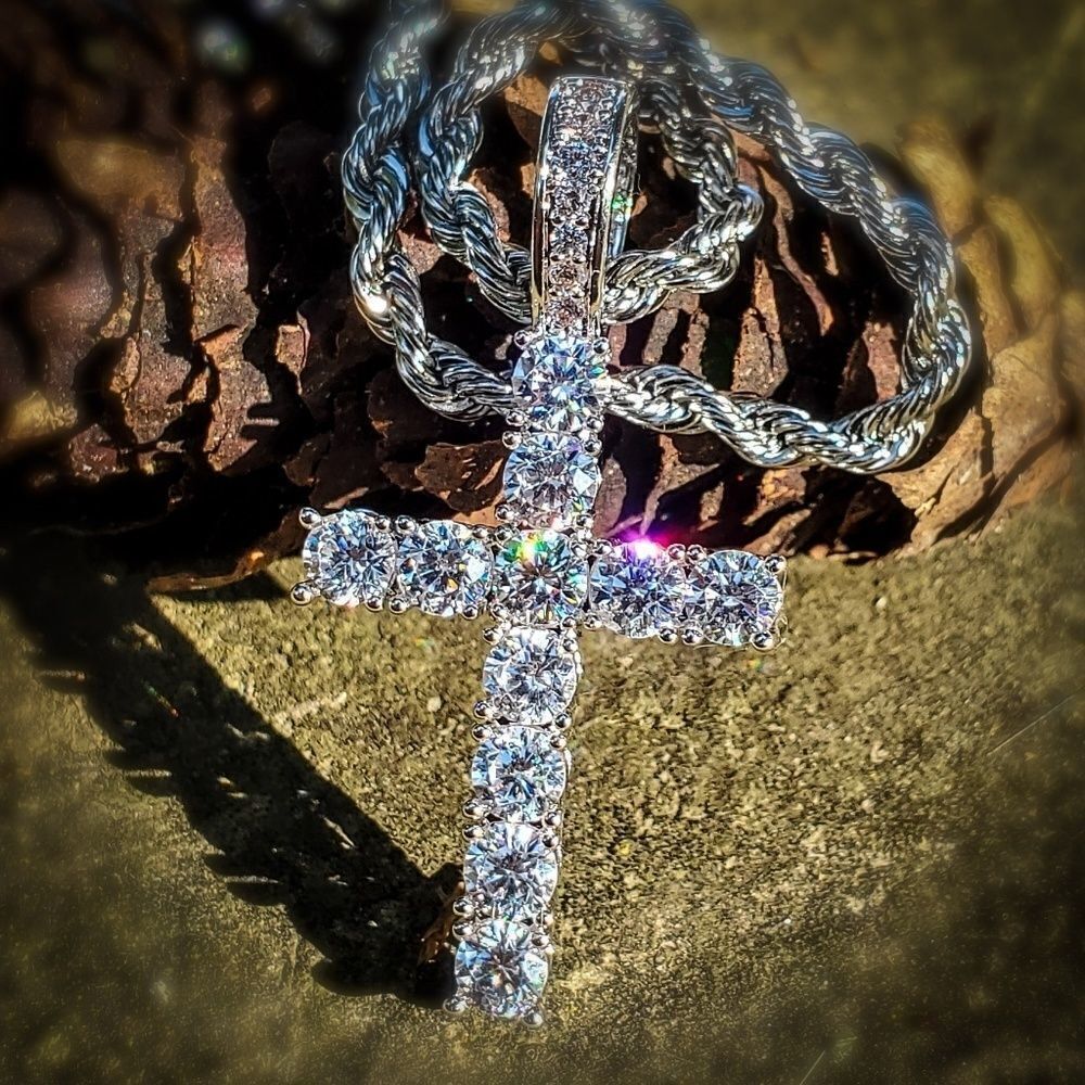 Silver Cross Necklace - Picture 2 of 4